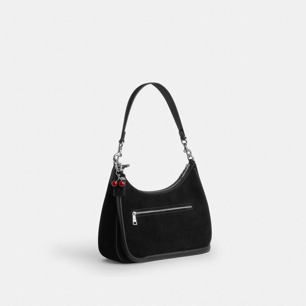 COACH®,Teri Hobo Bag With Cherry Charm,,Angle View