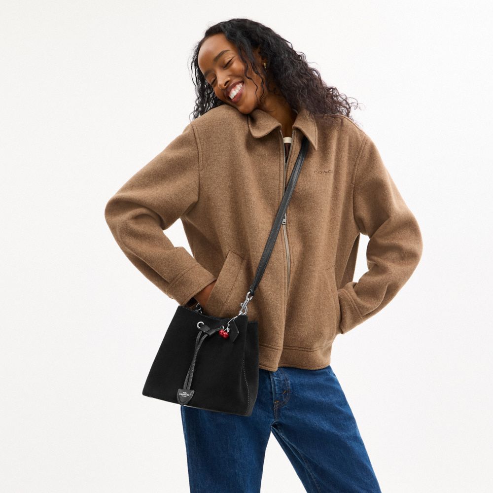 COACH®,Rowan Bucket Bag With Cherry Charm,