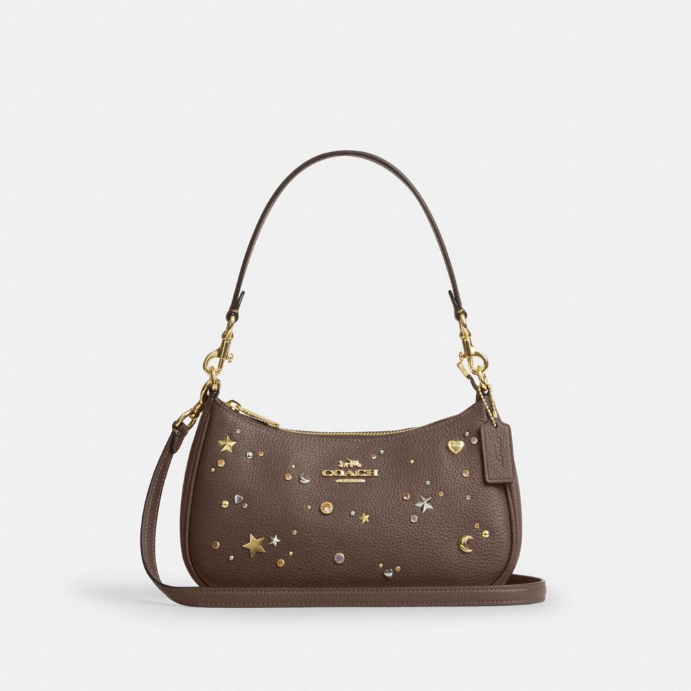 COACH&reg;,Teri Shoulder Bag With Rivets,,Front View