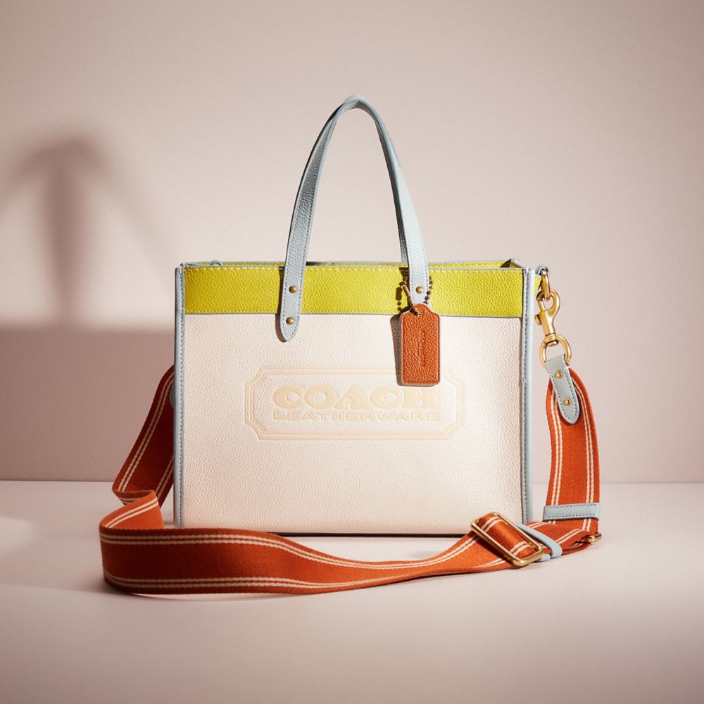 Coach Field 30 Colorblock With Coach Badge Tote (Totes)