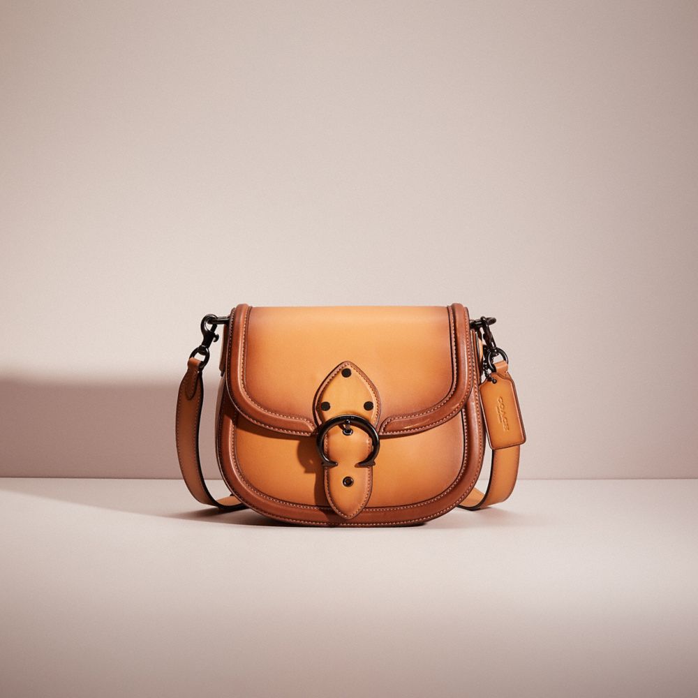 Coach Coated Canvas and Leather Beat Saddle Bag