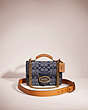 COACH®,RESTORED RILEY TOP HANDLE 22 IN SIGNATURE CHAMBRAY,Smooth Leather,Small,Brass/Chambray Midnight Navy Mlti,Front View