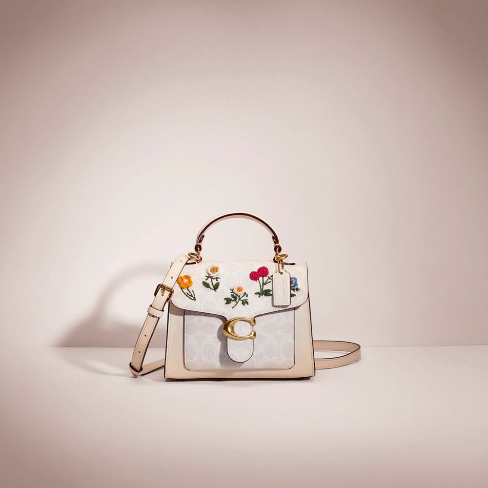 COACH Tabby Top Handle 20 With Signature Canvas Detail