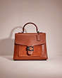 COACH®,RESTORED TABBY TOP HANDLE,Smooth Leather,Small,Pewter/1941 Saddle,Front View
