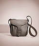 COACH®,RESTORED COURIER BAG,Glovetanned Leather,Medium,Pewter/Heather Grey,Front View