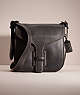 COACH®,RESTORED COURIER BAG,Glovetanned Leather,Medium,Pewter/Black,Front View