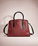 COACH®,RESTORED CHANNING CARRYALL IN COLORBLOCK,Polished Pebble Leather,Large,Gold/Vintage Mauve Multi,Front View