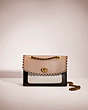 COACH®,RESTORED PARKER WITH SCALLOP RIVETS,Smooth Leather,Small,Brass/Stone Multi,Front View