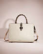 COACH®,RESTORED SERRA SATCHEL IN COLORBLOCK,Smooth Leather,Small,Pewter/Chalk Multi,Front View