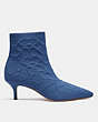 COACH®,JADE BOOTIE,Leather,True Blue,Angle View