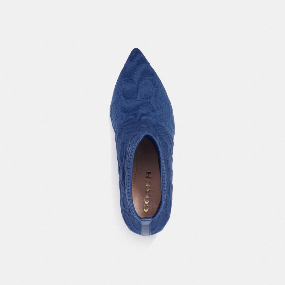 COACH®,BOTTINE JADE,PITONE LUCIDO,Bleu profond,Inside View,Top View
