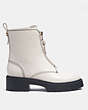 COACH®,LIZA BOOTIE,Leather,Chalk,Angle View