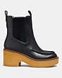 COACH®,DELANEY BOOTIE,Leather,Black,Angle View