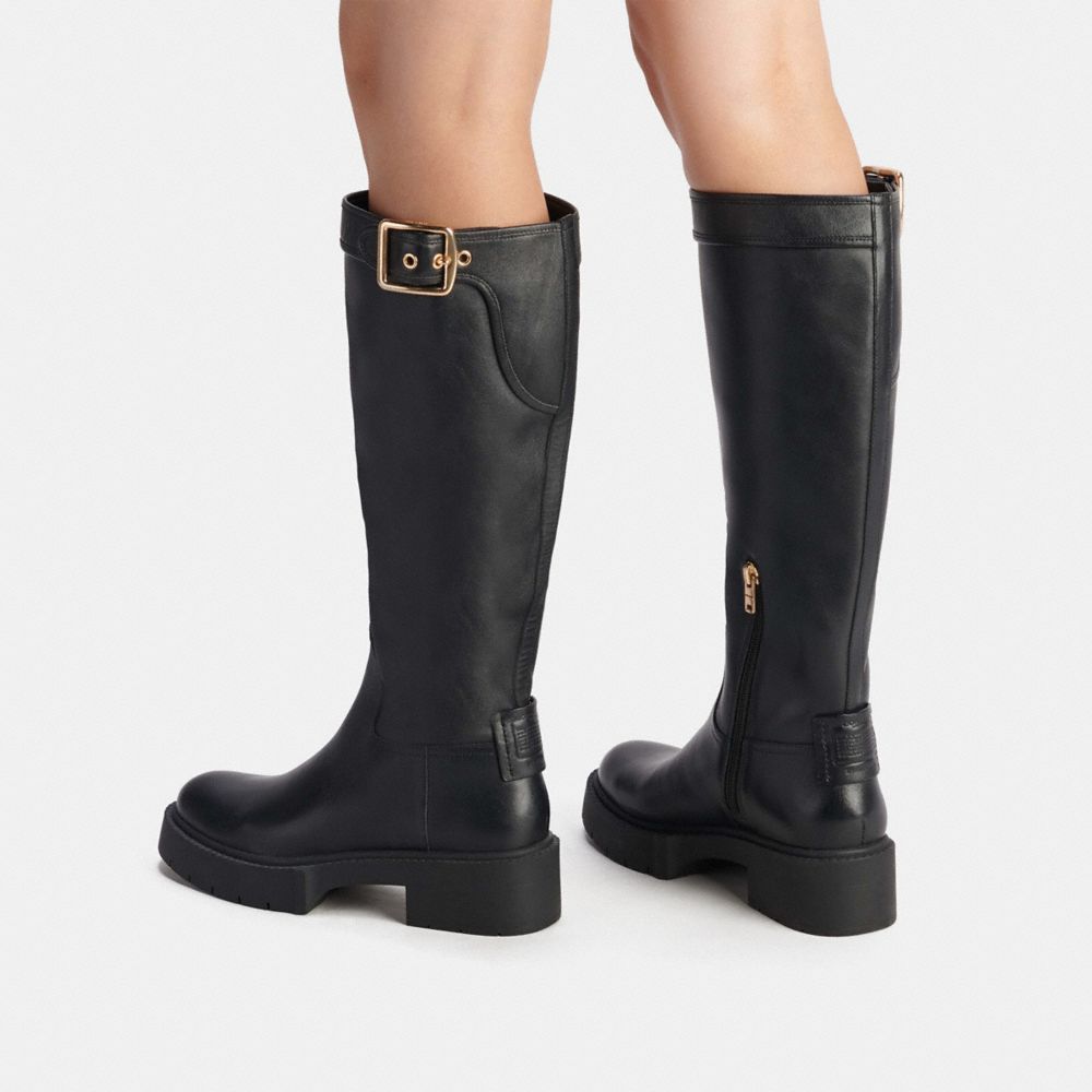 COACH®,Lilli Boot,Boots,Belt,Casual,Black,Detail View
