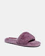 COACH®,BLAIRE SLIPPER,Shearling,Dusty Purple,Front View