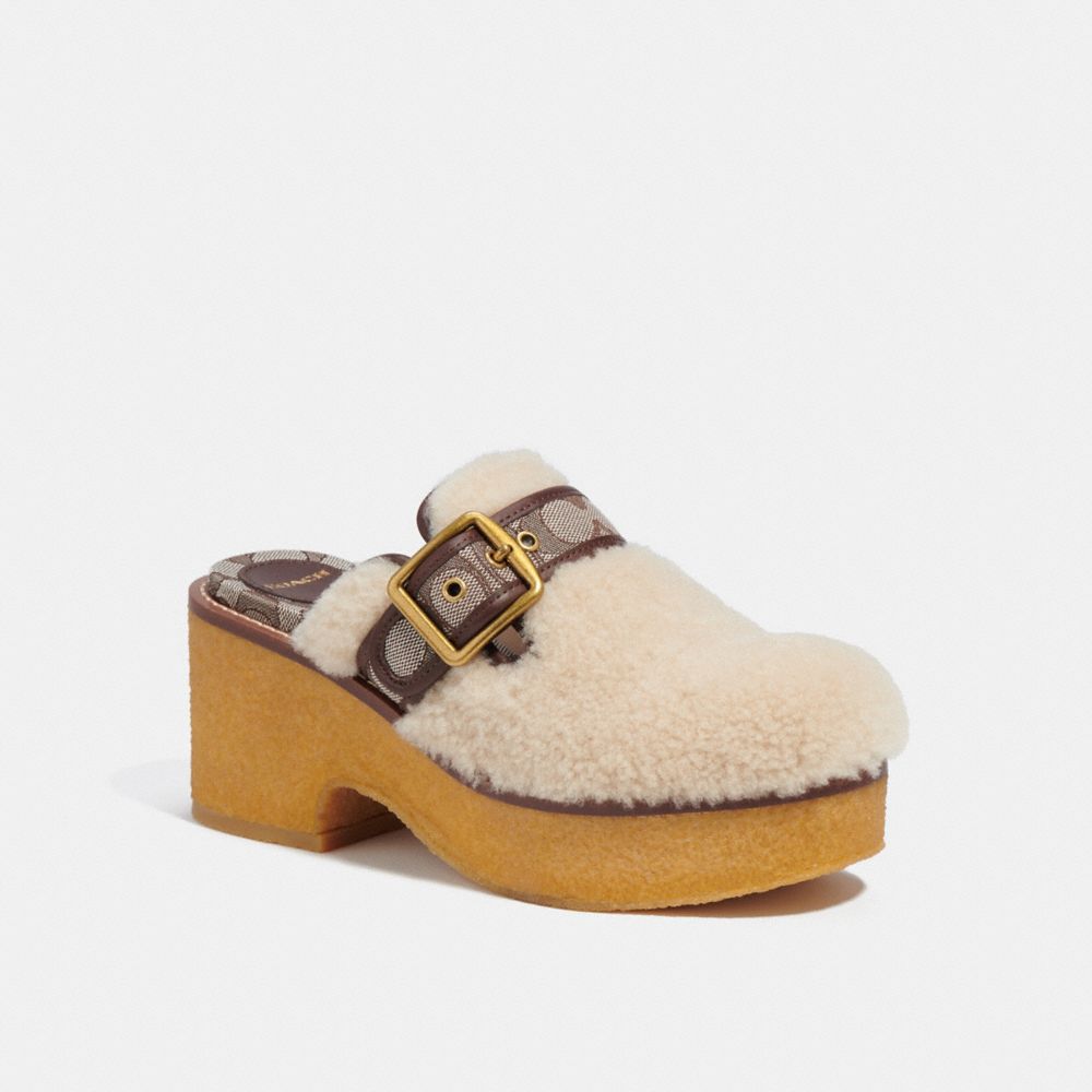 COACH®,DYLAN CLOG,Natural/Oak/Maple,Front View