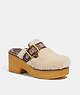 COACH®,DYLAN CLOG,Leather,Natural/Oak/Maple,Front View