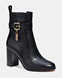 COACH®,OLIVIA BOOTIE,Leather,Black,Front View