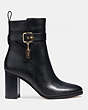 COACH®,OLIVIA BOOTIE,Leather,Black,Angle View