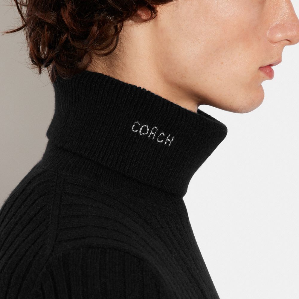 COACH ブラックタートルネックセーター M 公式】COACH – コーチ | タートルネック
