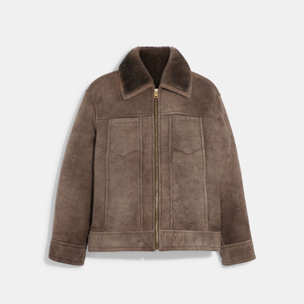 Coach shearling hot sale coat mens