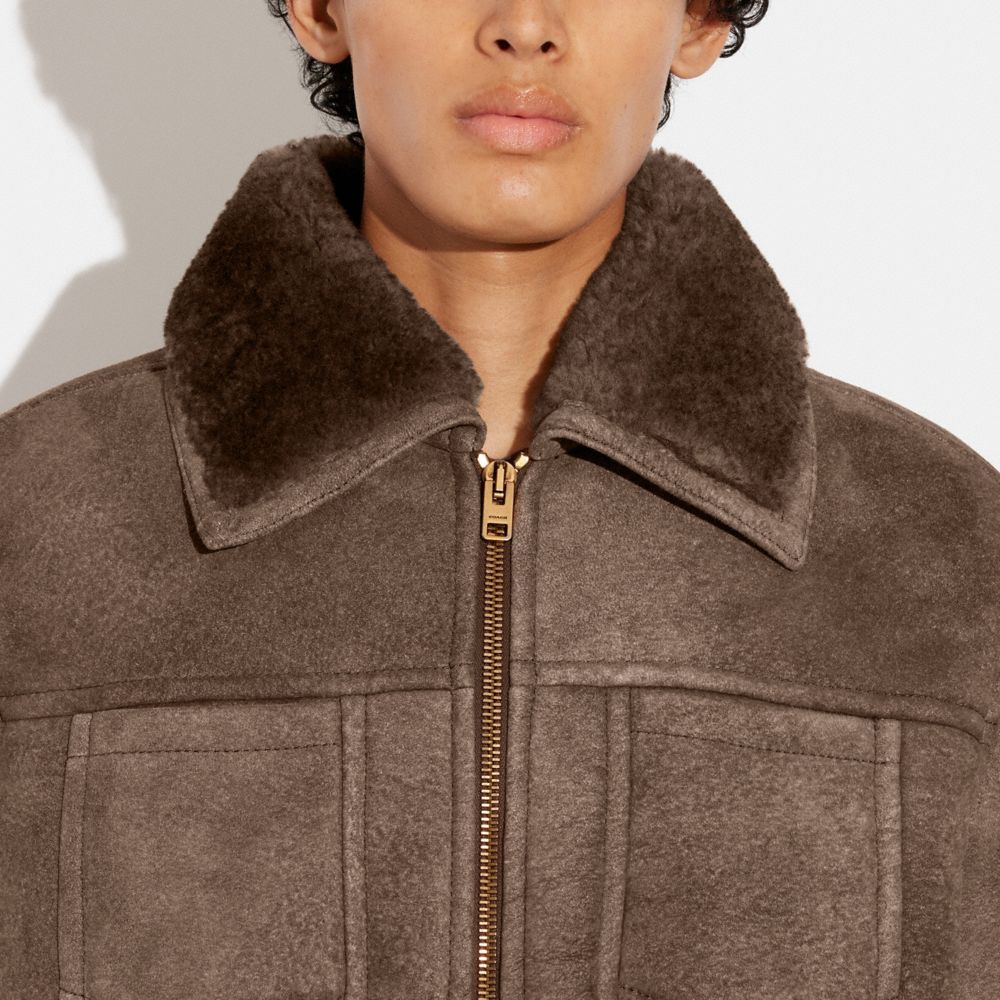 The shearling hot sale trucker