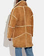 COACH®,SHEARLING TOWN COAT,Leather,Brown,Scale View