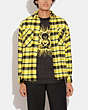 COACH®,OVERSIZED FLANNEL SHIRT,cotton,Yellow Multi,Scale View