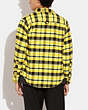 COACH®,OVERSIZED FLANNEL SHIRT,cotton,Yellow Multi,Scale View