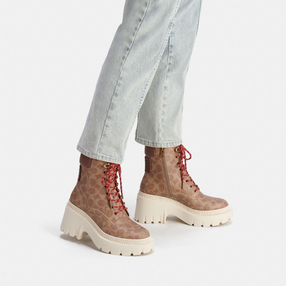 COACH® | Ainsely Bootie In Signature Canvas