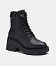 COACH®,AINSELY BOOTIE,Leather,Black,Front View