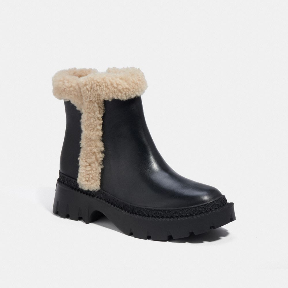 Leather & Shearling Ankle Boots