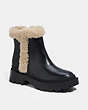 COACH®,JANE BOOTIE,Leather,Black & Natural,Front View