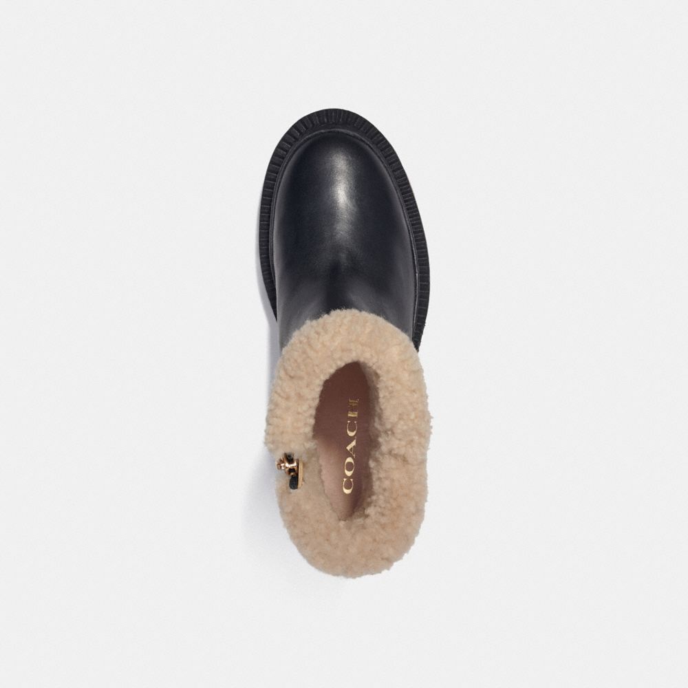 COACH®,JANE BOOTIE,Black & Natural,Inside View,Top View