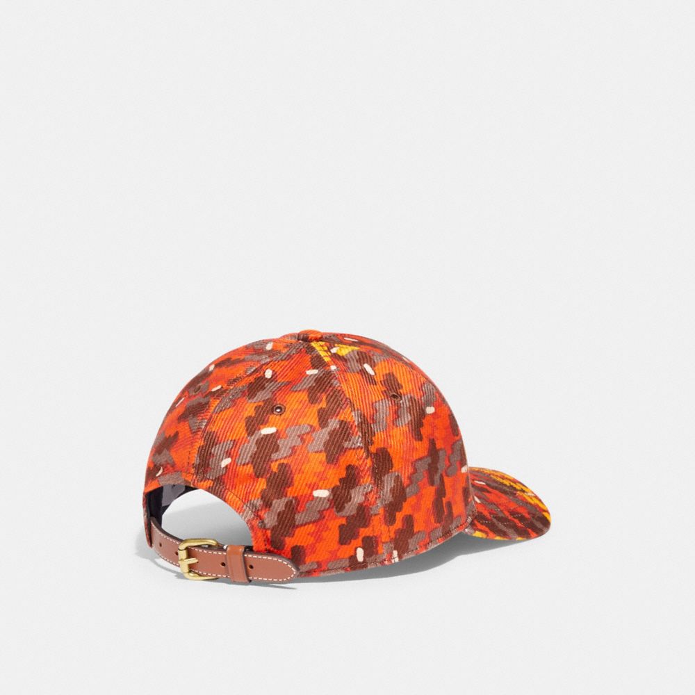 Graphic Tweed Print Baseball Hat