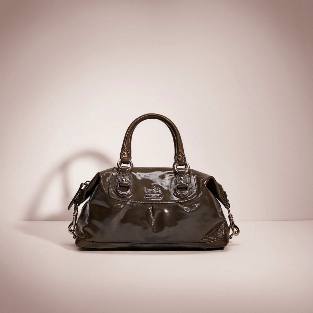 COACH®,RESTORED SABRINA,Smooth Leather,Small,Silver/Graphite,Front View