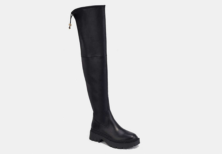 COACH®,JOLIE BOOT,Leather,Black,Front View