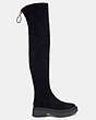 COACH®,JOLIE BOOT,Suede,Black,Angle View
