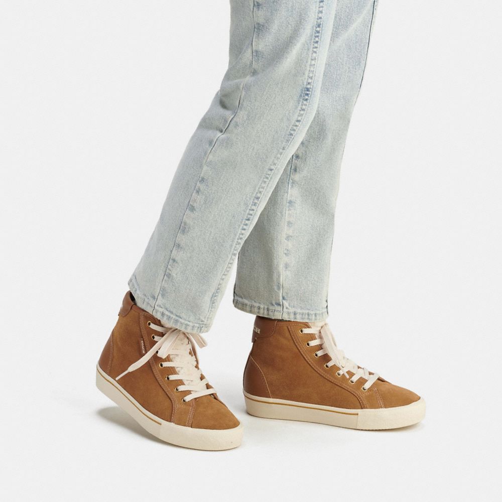 COACH®  Citysole High Top Platform Sneaker In Signature Jacquard