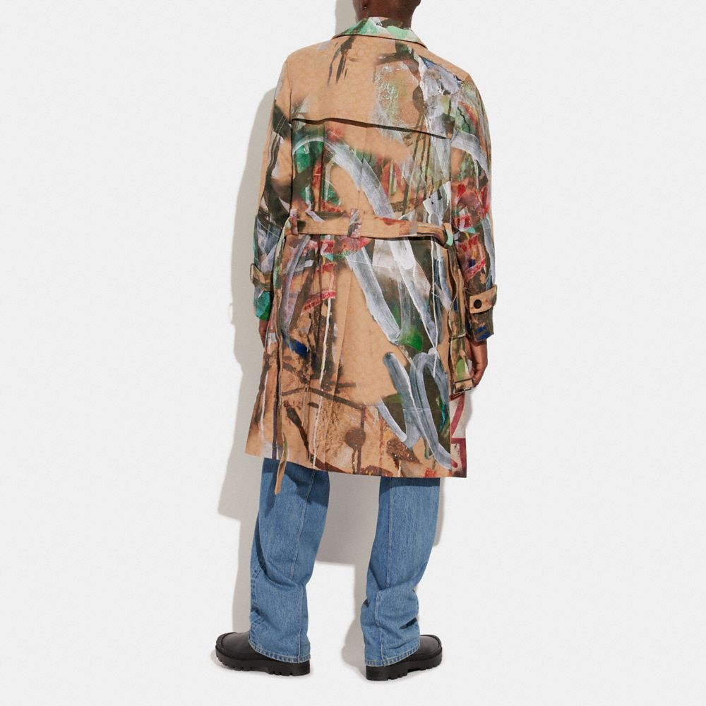 COACH®,COACH X MINT + SERF TRENCH COAT,Multi Color,Scale View