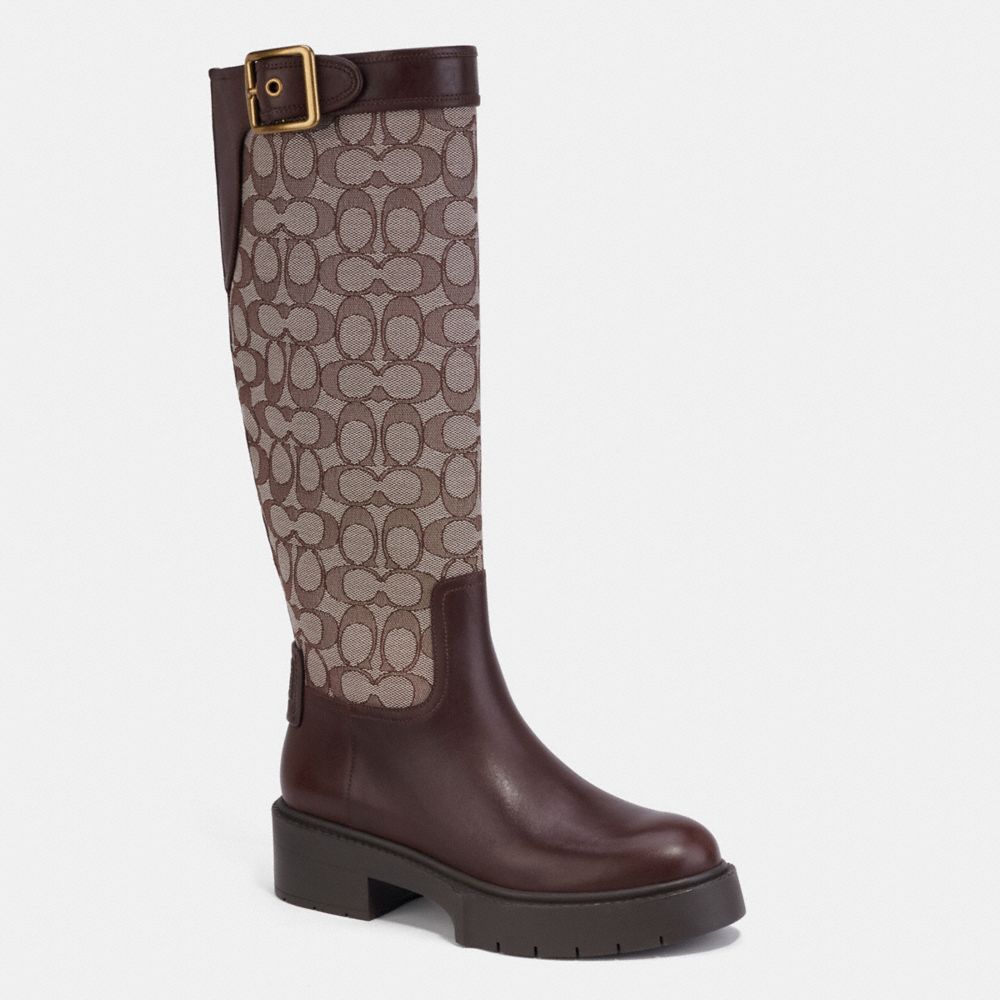 COACH®,Lilli Boot In Signature Jacquard,,Front View