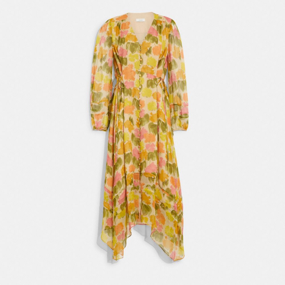 COACH Floral Long Dress