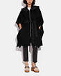 COACH®,CLASSIC DOUBLE FACE CAPE,wool,Black,Scale View