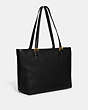 COACH®,LARGE TAYLOR TOTE,Polished Pebble Leather,Medium,Brass/Black,Angle View