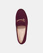 COACH®,HANNA LOAFER,Suede,Deep Berry,Inside View,Top View