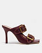 COACH®,KYLE SANDAL,Leather,Wine,Angle View