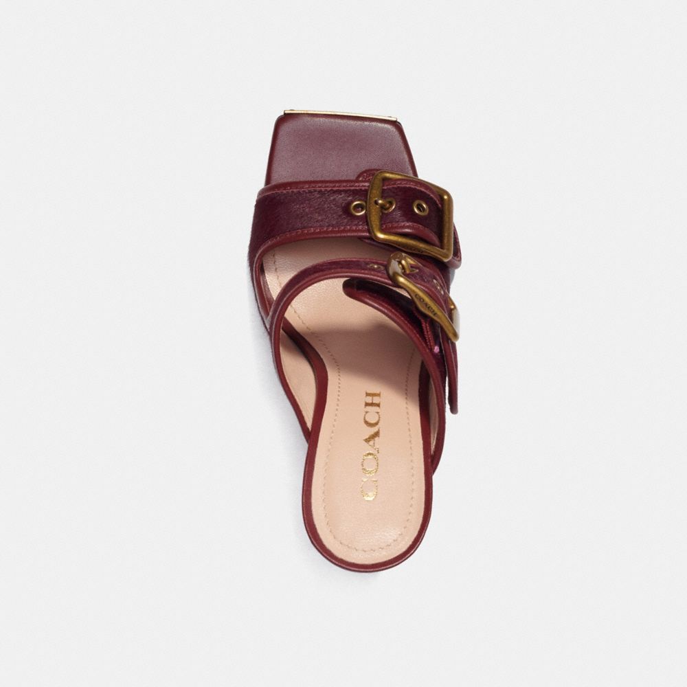 COACH®,SANDALE KYLE,Cuir,Rouge vin,Inside View,Top View