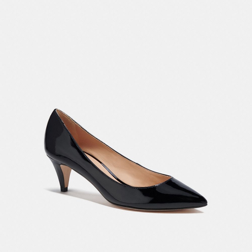 COACH®,SLOANE PUMP,Black,Front View