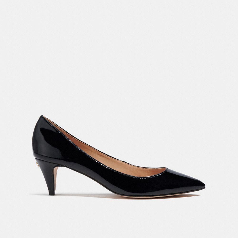 COACH®,SLOANE PUMP,Black,Angle View