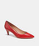 COACH®,SLOANE PUMP,Leather,Sports Red,Front View